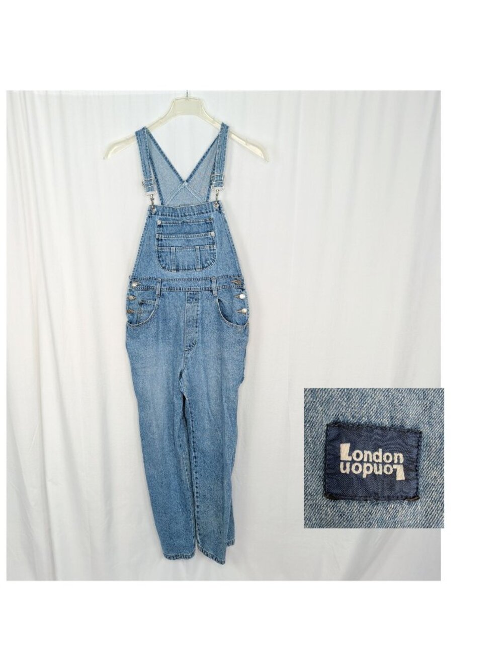 Vintage London London Denim Overalls Small Blue Jean Bib